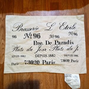 Paul Smith Paris France print cotton pillowcase 16 x 22